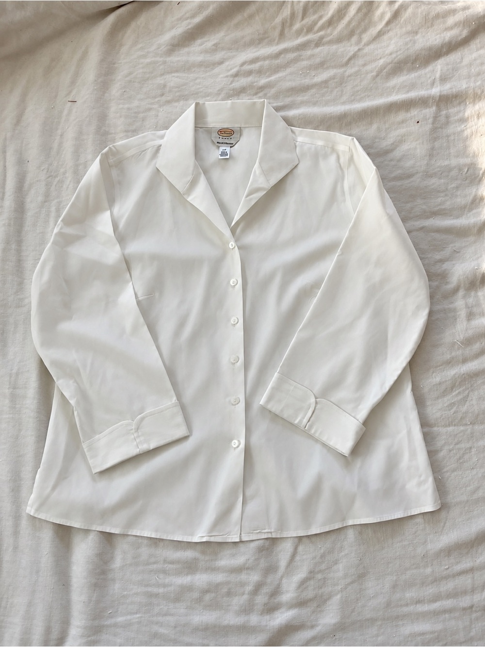 Talbots White Button-Down Shirt - Classic Collar